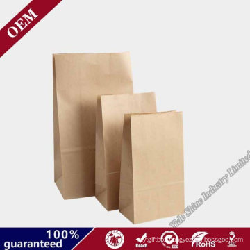 Hot Sale Bakery Cake Cookie Kraft Paper Packing Bags/French Baguette Bakery Bread Sandwich Bag with Die Cut Handle